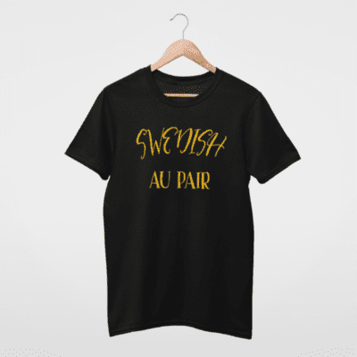 T-Shirt - Swedish Au Pair (yellow print)