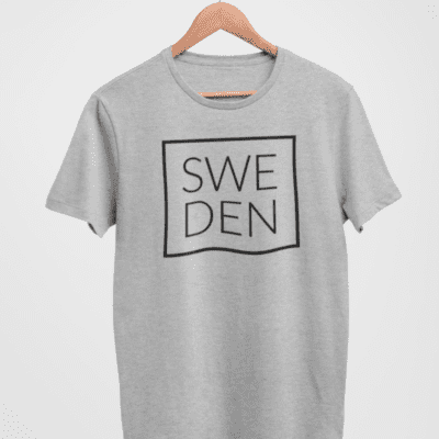 T-Shirt - Sweden in a square (svart print)