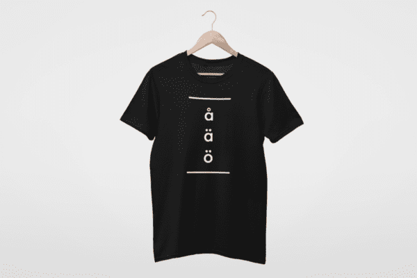 T-Shirt - Swedish letters (white print)