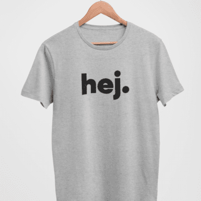 T-Shirt - hej (svart print)