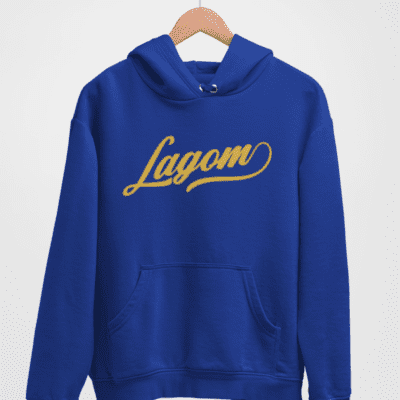 Hoodie - Lagom (gul print)