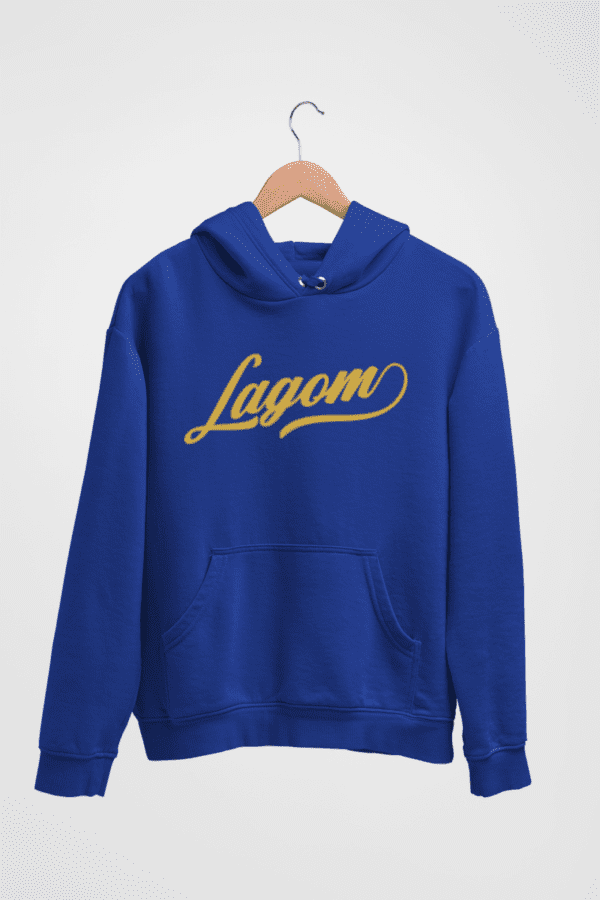 Hoodie - Lagom (gul print)