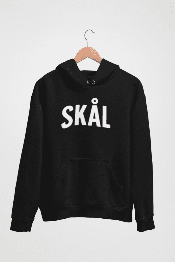 Hoodie - Skal (vit print)