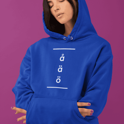 Hoodie - Swedish letters (white print)