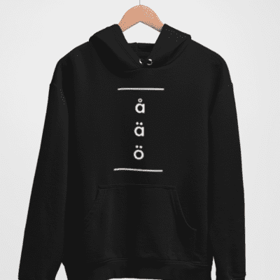 Hoodie - Swedish letters (white print)