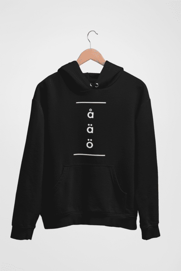 Hoodie - Swedish letters (white print)