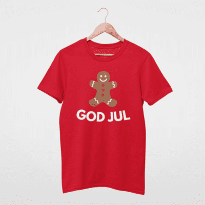 T-Shirt - God jul (gingerbread man)