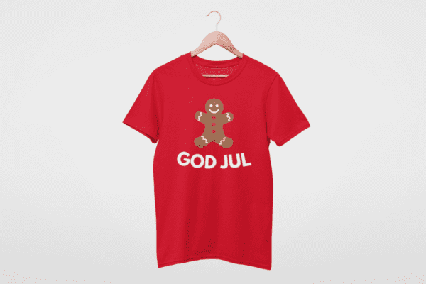 T-Shirt - God jul (gingerbread man)