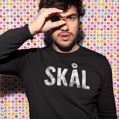 Sweatshirt - Skal (vit print)