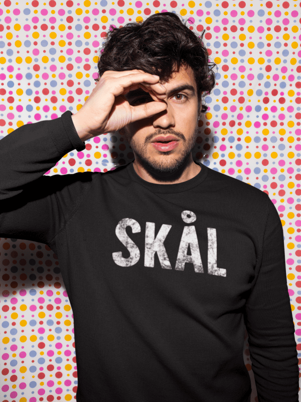 Sweatshirt - Skal (vit print)