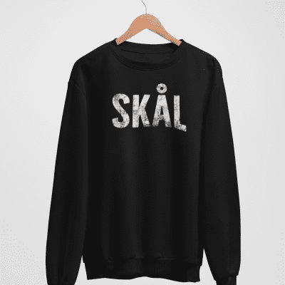 Sweatshirt - Skal (vit print)