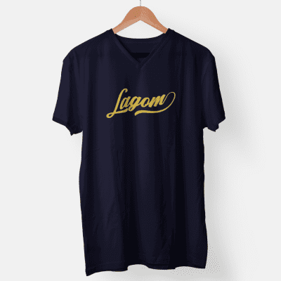 V-Neck - Lagom (gul print)