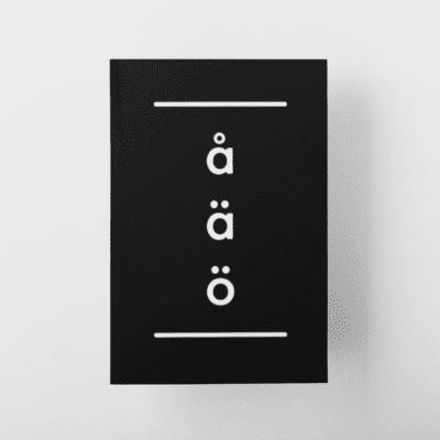 å ä ö (White Print) Notebook Journal